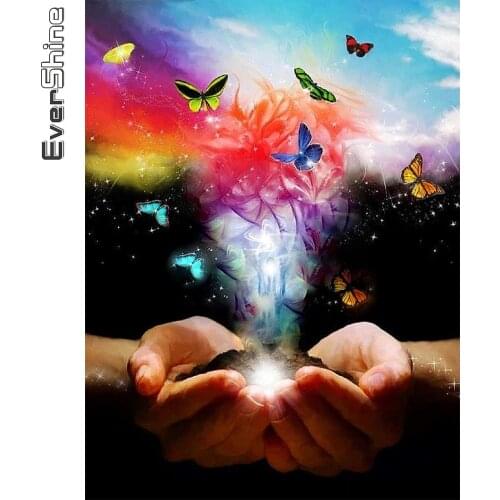 Evershine 5D Diamond Embroidery Butterfly DIY Hobby Diamond Painting Hand Full Square Drill Mosaic Art Handmade Gift