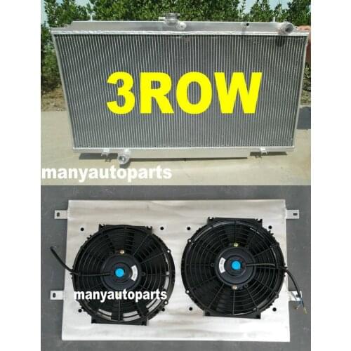 Aluminum Radiator 1997-2001 FOR NISSAN GU PATROL Y61 Diesel 6Cyl TD42 RD28 ZD30CR 2.8/3.0/4.2L Turbo MT + Shroud + Fans