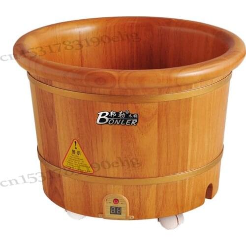 Constant temperature heating foot bath barrel electric heating solid wood foot bath foot bath tub over small feet home pedicure