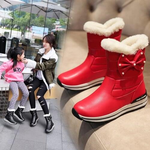 2021 Big Size 31-43 New winter Parent-child shoes cotton warm snow boots zipper candy color Korean version ankle boots women