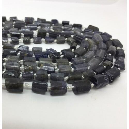 6-8x8-10mm Natural Gem Iolite Cordie Stone Beads Gemstone Jewelry Making Bracelet Necklace DIY Luck Health Wealth Energy Crystal