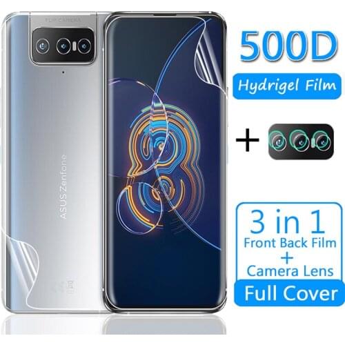 For Asus Zenfone 8 Flip Soft Hydrogel Camera Lens Front Back Protective Film For Zen Fone Zenfone8 8Flip Phone Film Not Glass