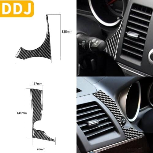 For Mitsubishi Lancer EVO X MR 2008-2015 Interior Both Side of Speedometer Carbon Sticker INFO Button Frame Trim Car Accessories