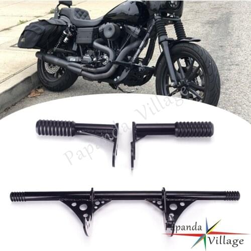 Highway Crash Bar Bumper Guard Passenger Peg Frame Slider For Harley Softail Street Bob Low Rider FXBB 2 Peg Engine Guard