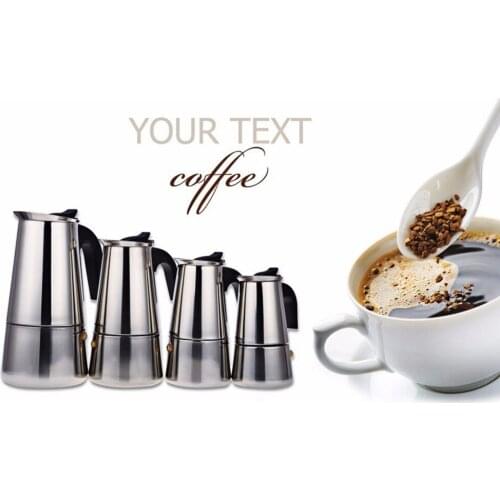 Coffee Maker Afternoon Tea Coffee Pot Party 100ML 200ML 300ML 450ML Coffee Kettle Stainless Steel Teapot Home Office