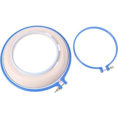 Embroidery Hoop Ring Frame with Stand Holder Support Set for 2 Sides Cross DIY