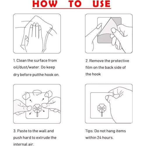 Hook Strong Viscose Stickers Wall Hanging Load-Bearing Suction Cup Kitchen Hooks No Trace Nails Behind The Door Without Punching