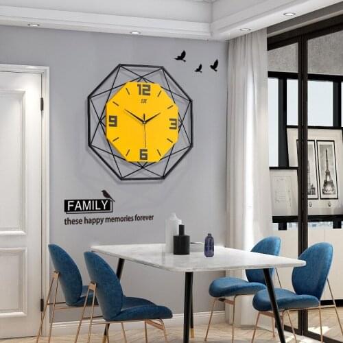 Fashion Hanging Clock Living Room Creative Clock Home Metallic Decoration Quartz Clock Hot Selling Clock
