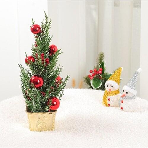 Mini Christmas Tree Mall Home Office Desktop Ornaments Happy New Year Christmas Decorations Children Gift Christmas Goods