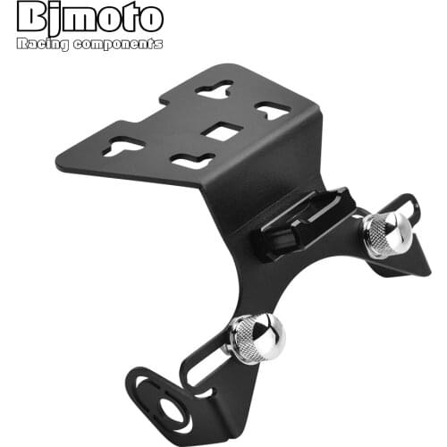 Ninja250 Ninja300 Motor License Plate Frame Adjustable Holder Bracket with LED Plate Light For Kawasaki Ninja 250 300 2013-2017