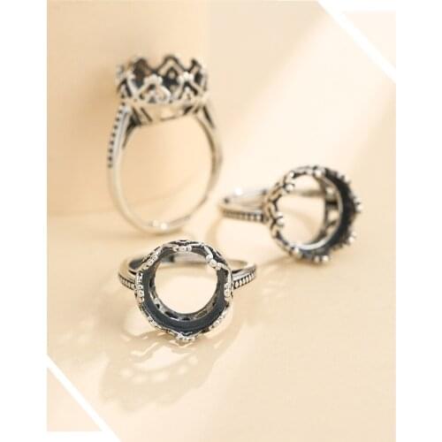 13*13mm 925 STERLING SILVER Women Semi Mount Bases Blanks base blank Pad ring Setting wedding jewelry findings diy A5960