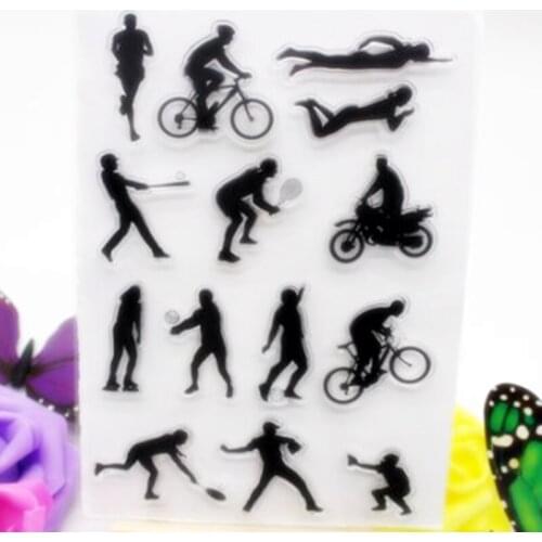 SCS64 Sport Silicone Clear Stamps for Scrapbooking DIY Album Cards Decoration Embossing Folder Craft Rubber Stamp Tools Mold New