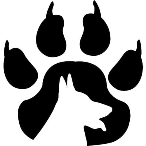15cm*15.7cm Paw Prints Dog Animal Car Styling Decor Vinyl Stickers Black/Silver S3-6181
