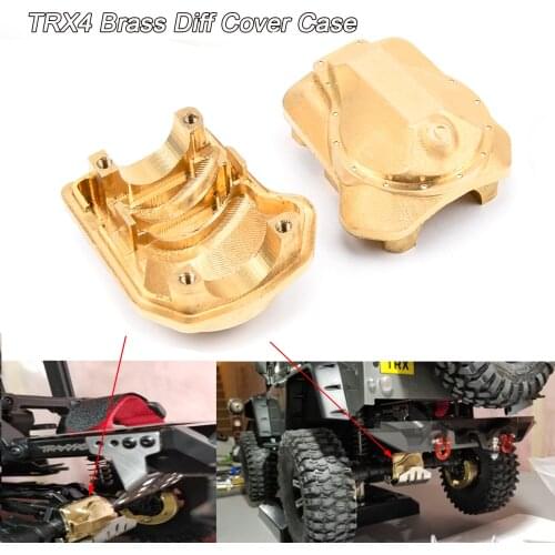 1pcs/2pcs TRX4 Brass Diff Cover Case Front & Rear 8241 8242 for Traxxas TRX-4 1/10 RC Crawler Car