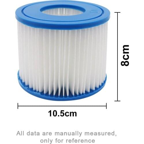 1pcs Swimming Pool Filter Cartridge for Bestway Flowclear Size VI for Lay-Z-Spa - Miami Vegas Palm Springs Paris Monaco