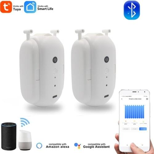 2PCS Fingerbot Curtain Electric Motor Tuya Smart Curtains Bluetooth Wireless Automatic Curtain Opener Rod Work Alexa Google Home