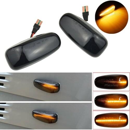 2Pcs LED Side Marker Lamp Turn signal Repeater lights For Mercedes Benz Vito W638 W210 Vario W670 Vaneo W414 W124 W208 W901 W902