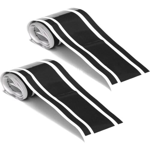 2pcs 72 inch x3 inch DIY Black Car Body Vinyl Racing Stripe Pinstripe Decal Stickers New