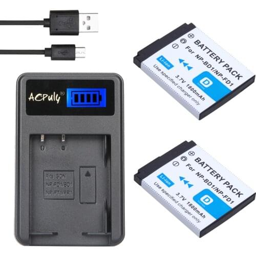 2x NP-FD1 NP-BD1 Battery + Charger for Sony Cybershot DSC-T2 DSC-G3 DSC-T70 DSC-T75 DSC-T77 DSC-T200 T300 T500 T700 T90 T900 TX1