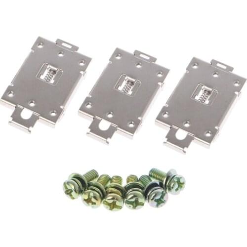 3pcs single phase SSR 35MM DIN rail fixed solid state relay clip clamp with 6 mounting screws W315