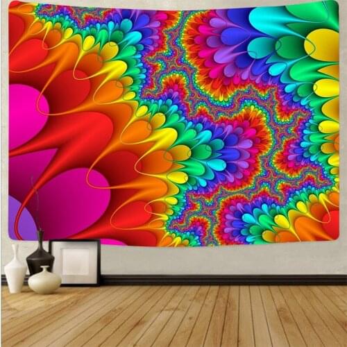 Aggcual Colorful design tapestry aesthetic Art 3d print mushroom wall hanging abstract background cloth home decor mural tap19