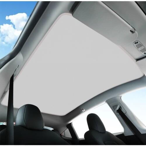 Car Skylight Sunshade Cover For Tesla Model Y 2020 2021 Gauze Mesh Sunshied UV Protection Sunroof Shade Accessories