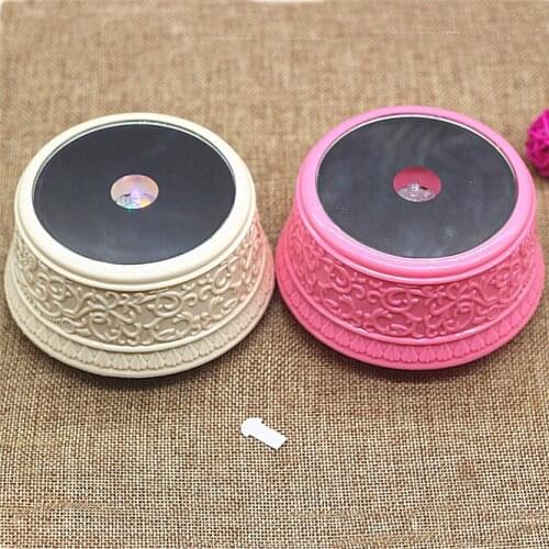 10 PCS LED Colorful Luminous Base Light color Lamp holder with music Light Laser Rotating Crystal Display Base Stand Holder