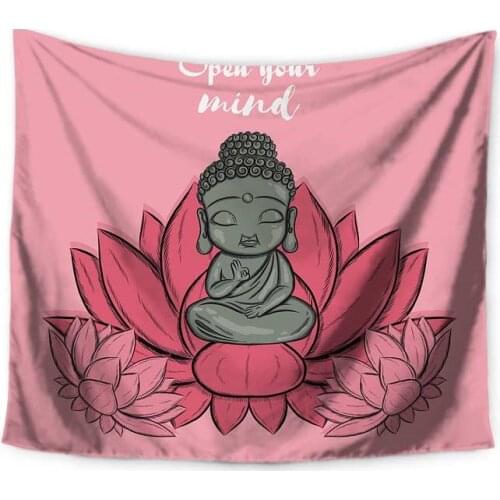 Indian Buddha tapestry wall blanket background cloth Meditation Prayer Little Buddha Home bedroom decoration