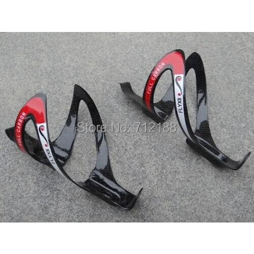 Flyxii Carbon MTB Mountain Road Cyclocross TT Bike water Bottle cage Bicycle Bottle Holder for all Cycling - 2 Pcs (CG001p)