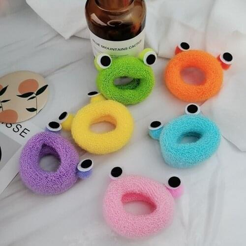 Korean Hair Accessories Cute Color High Elastic Head Rope Seamless Thick Rubber Band Frog Hair Tie for Women Trend New