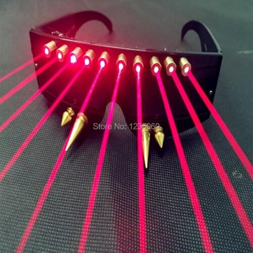 DJ laser glasses disco bar mens wears glasses ballroom dance laser projector stage wears glasses red color laser lighted