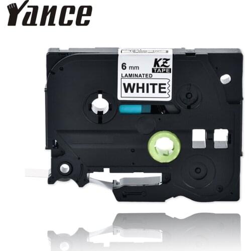 1PCS label tape tze 211 Compatible For Brother label label maker machine printer 6mm Black on white tze211 tz 211 Tze tapes