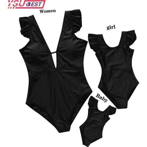Summer Fashion Mommy And Me Clothes Family Swimwear For Mother Daughter Swimsuit Matching Bikini Women Girls Clothes Vacation