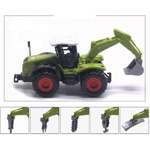 Hot 1:42 alloy pull back farmer car model,farm farmer car toy,multifunctional tractor toy,free shipping