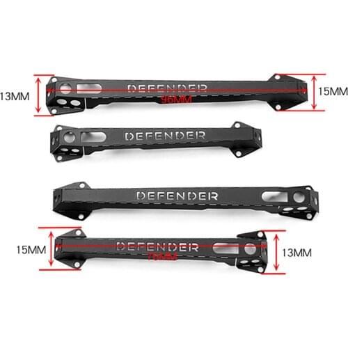 RC Crawler Car Metal Black Door Handles Car Shell Door Bar Handle for 1/10 TRX-4 Defender RC Crawler Car Upgrade Parts