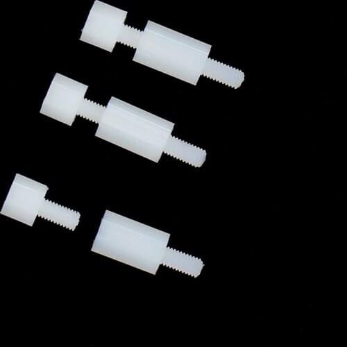 670PCS Nylon hexagonal isolation column Electronic circuit board Spacer column Internal and external thread 18 Specifications