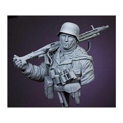 New Unassembled 1/10 ancient warrior in winter bust with hat Resin Figure Unpainted Model Kit
