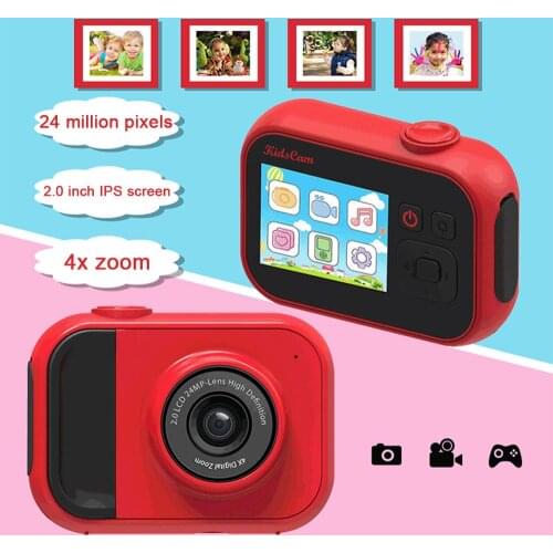 Mini Educational Children Photo Camera 24MP Full HD 1080P Digital Camera 4x Zoom Kids Camera Toy for Boys Girls Birthday Gifts