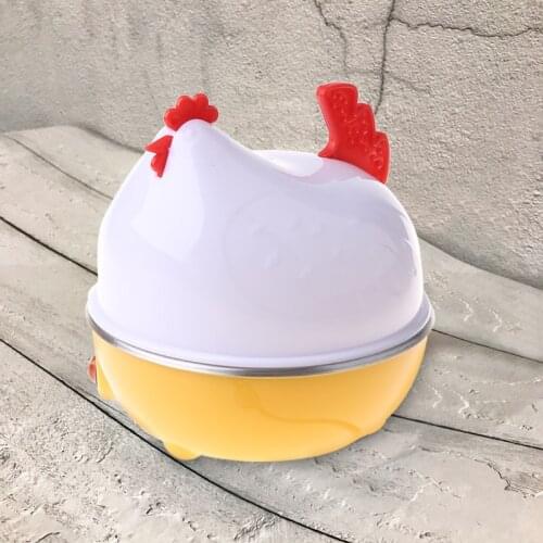 Stainless Steel Electric Egg Steamer 7 Egg Capacity Electric Egg Cooker for Hard Boiled Eggs Multi-function Cartoon Hen Egg