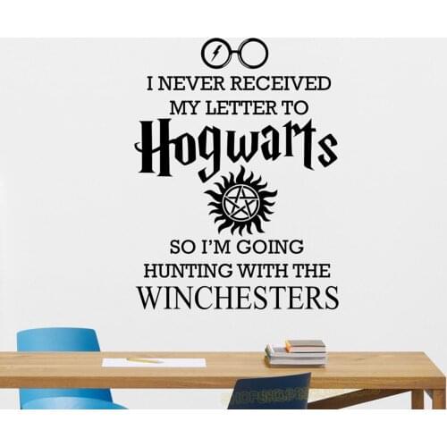 Boy Living Room Poster Kindergarten Decoration I Never Received My Letter Supernatural Potter Quote Vinyl Wall Decal Art