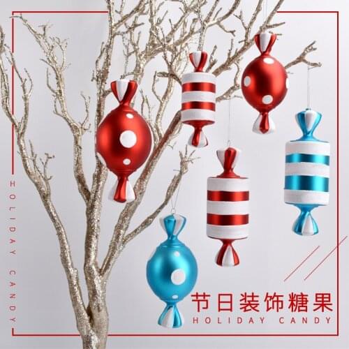 Festive decoration supplies simulation painted candy Christmas ornaments wedding shopping mall window scene layout props