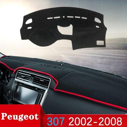 For Peugeot 307 2002~2008 307sw 307cc Anti-Slip Mat Dashboard Pad Sunshade Dashmat Protect Carpet Accessories 2003 2004 2005 SW