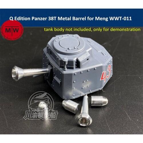 Q Edition Panzer 38T Metal Barrel Shell Kit for Meng WWT-011 German Light Tank Model CYD014