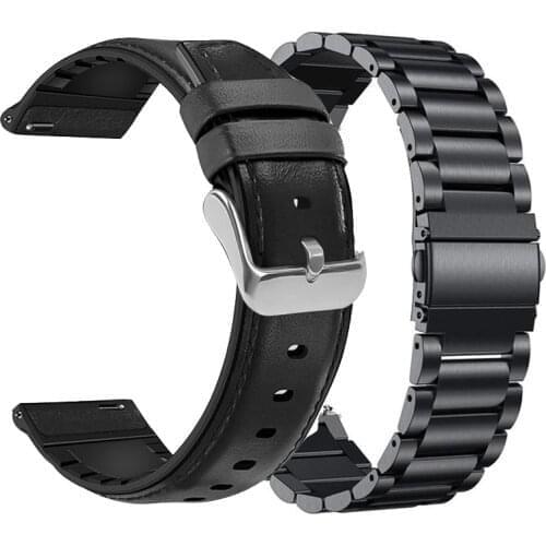 2 pcs straps For Samsung Gear S3 Frontier/Classic Band Galaxy Watch 46mm Band V-MORO Stainless Steel Metal Bracelet Strap R800