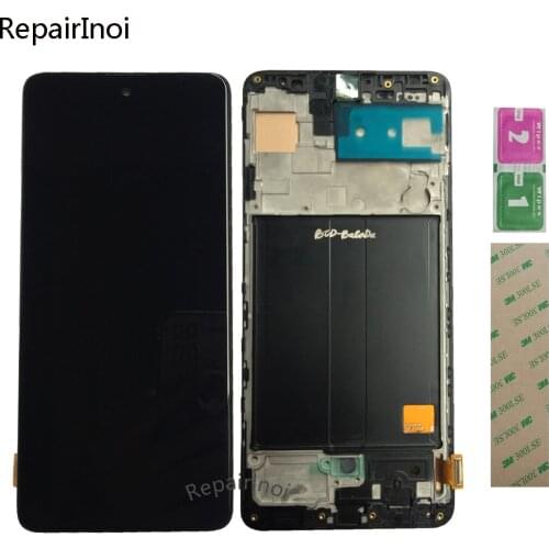 Incell A51 For Samsung Galaxy A51 2019 A515 A515F SM-A515F/DS SM-A515F/DSN SM-A515F/DST LCD Display Touch Screen Digitizer Frame