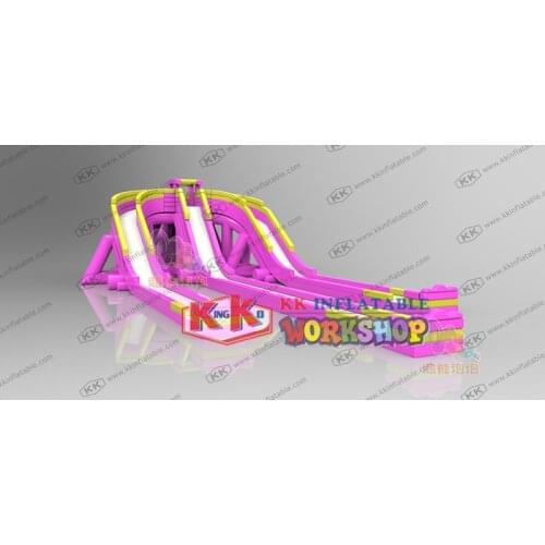 0.4-0.55mm environment pure pvc Water Park 3 big slides Inflatable water slide
