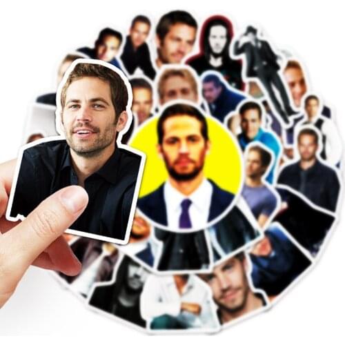 10/50PCS Paul-Walker Graffiti Stickers for Laptop Skateboard Luggage Motorcycle Waterproof Decal Sticker Toy