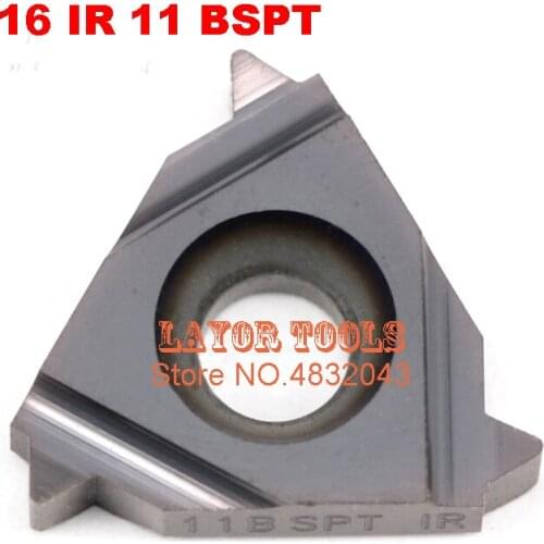 10pcs 16 IR 11 BSPT Threaded Inserts Indexable Tungsten Carbide Threading Lathe Inserts for Threaded Lathe Holder