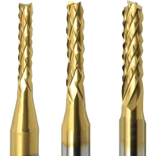 10pcs 3.0mm Dia Carbide PCB Engraving Bits TiN Coated Cutter Titanium Coated Cutters used for PVC circuit board Processing