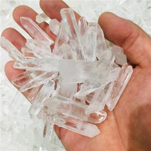 100g New Clear Healing Crystal Stone Quartz Single Natural Clear Column Decoration Pointed Collectables DIY Craft Random Size